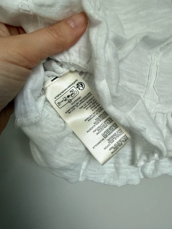 We the Free Sylvie Tee White Smocked Ruffle Top - Women - Picture 8 of 8